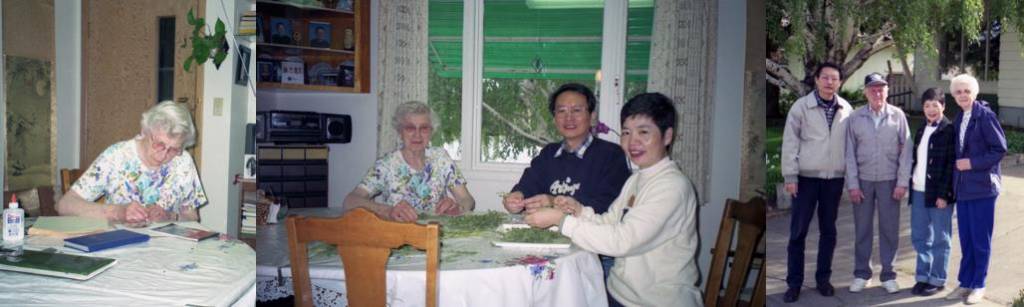 魏海蓮宣教師的居家生活與家門外合照。